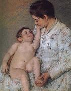 Mary Cassatt Baby-s touching Germany oil painting artist